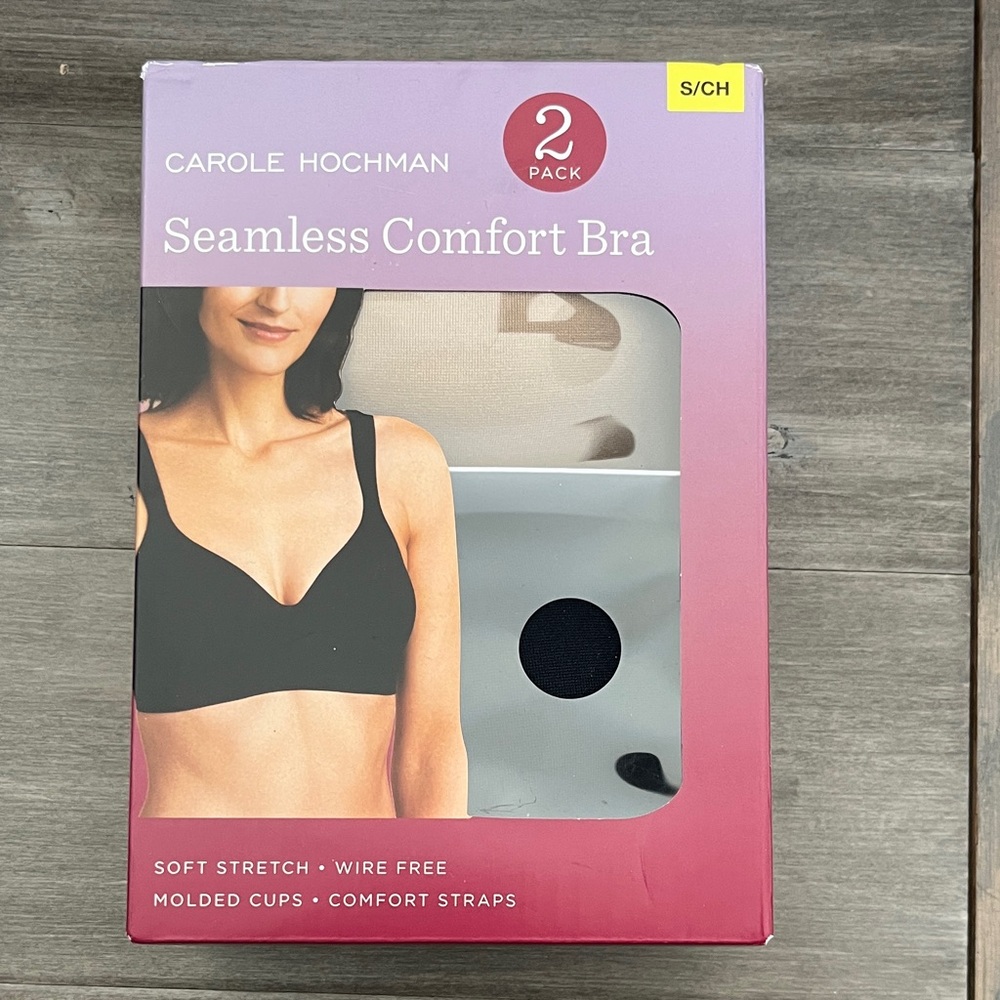 Midnight by Carole Hochman Black Seamless Bra 2-Pack